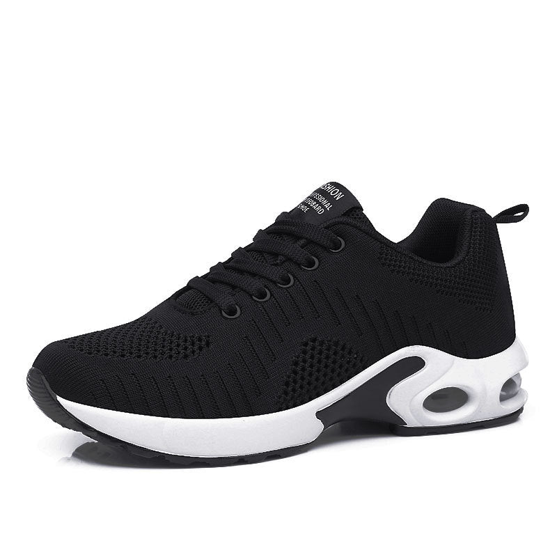 Damen nan leichte Strick-Fitnesssneaker mit sichtbarer Luftkammer-Dämpfung und viskoelastischer Innensohle R&B