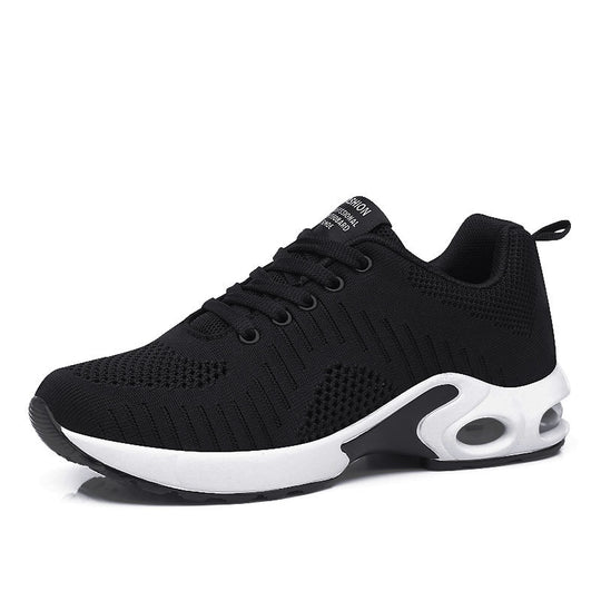 Damen nan leichte Strick-Fitnesssneaker mit sichtbarer Luftkammer-Dämpfung und viskoelastischer Innensohle R&B