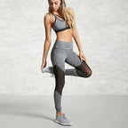 Damen Sportleggings mit atmungsaktiven Mesh-Einsätzen