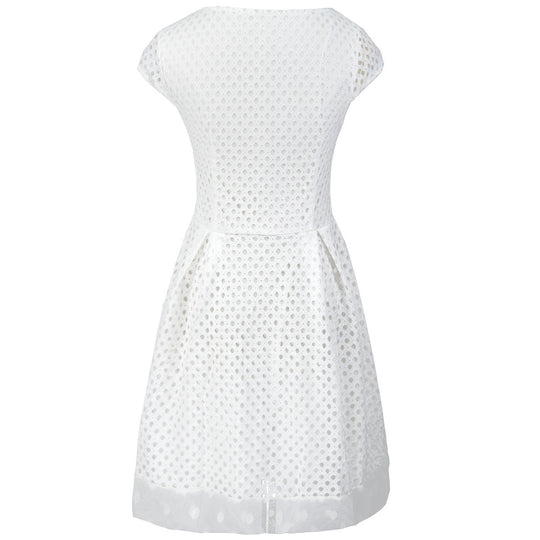 Damen Sommerliches Kleid mit ausgefallenem Strukturdesign und breitem Taillengürtel R&B