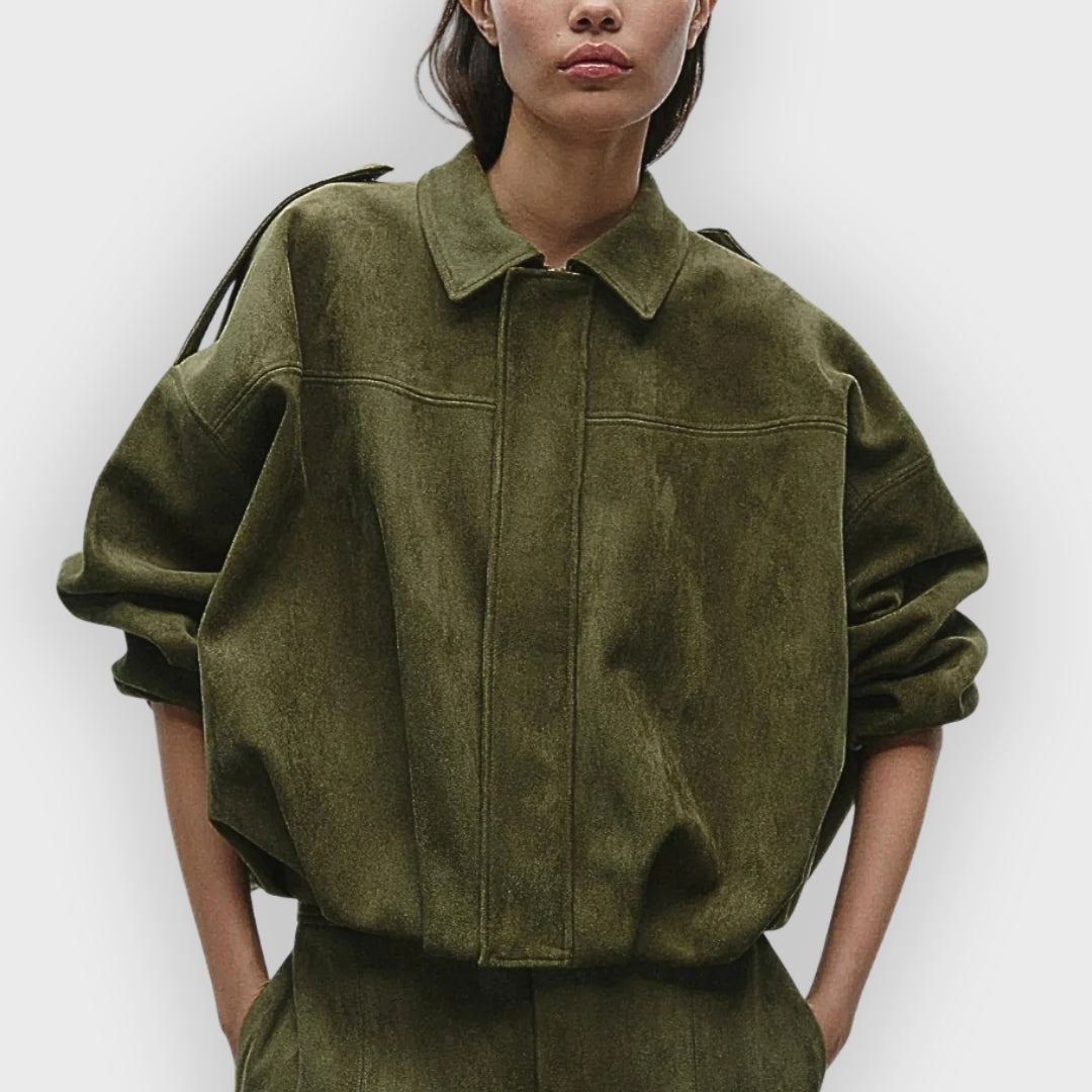 R&B | Wildleder Übergroße Warme Lederjacke