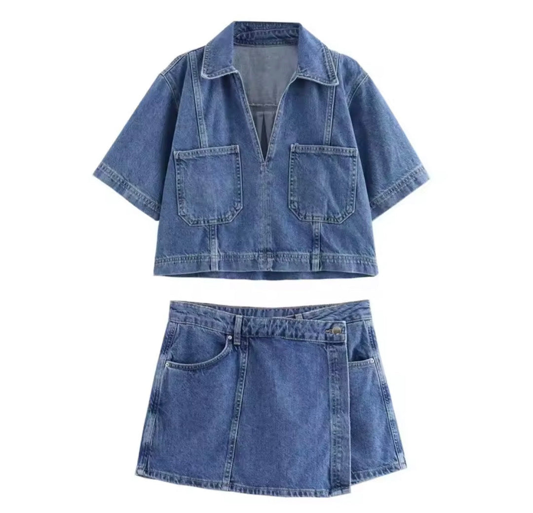 R&B | Trendiges Denim Satz Urban Chic