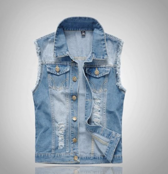 R&B Stylische Denim Weste für Herren