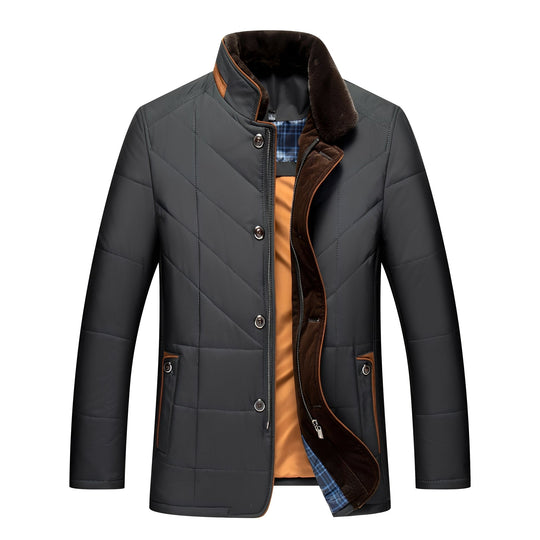 R&B | Elegante, gepolsterte Jacke mit Knöpfen für Männer
