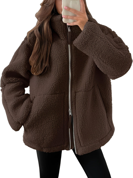 R&B | Elegante Damenwolljacke mit Reißverschluss
