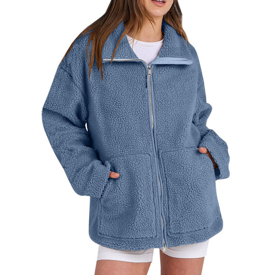 R&B | Locker Wollmantel mit Rollkragen für Damen