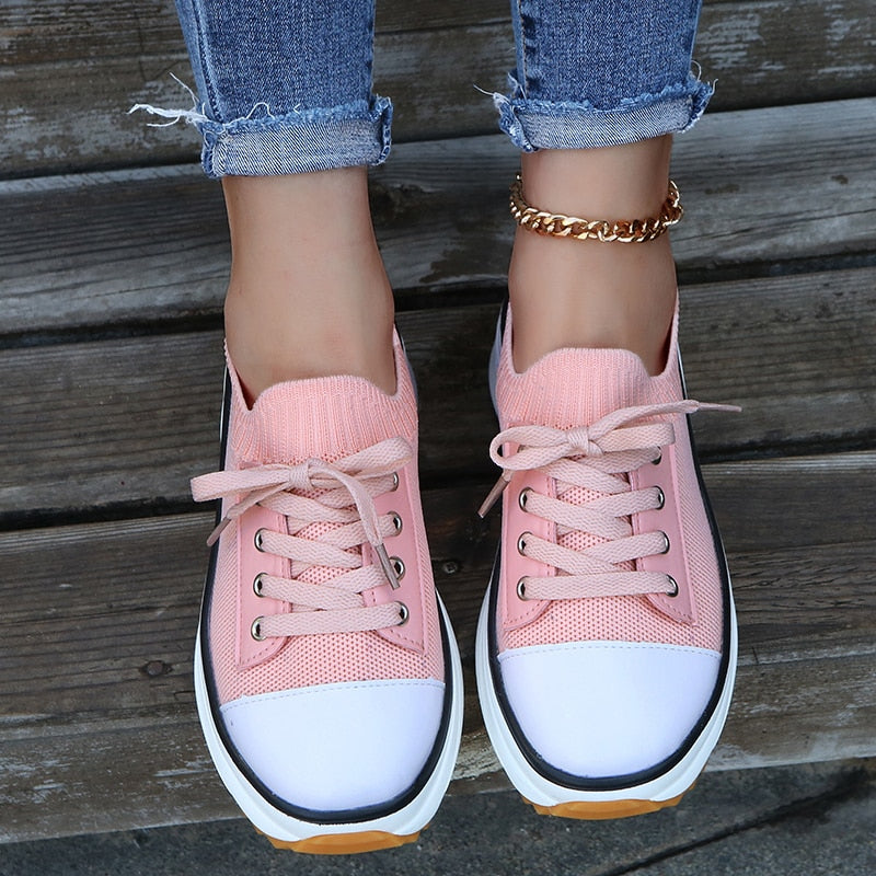 Thora Stilvolle Sneakers mit Dickeren Sohlen und Verstellbaren Schnürsenkeln R&B
