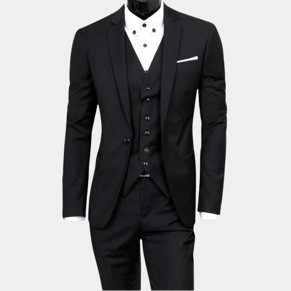 R&B | Herren Business Anzug 3-teilig – Sakko, Weste & Hose