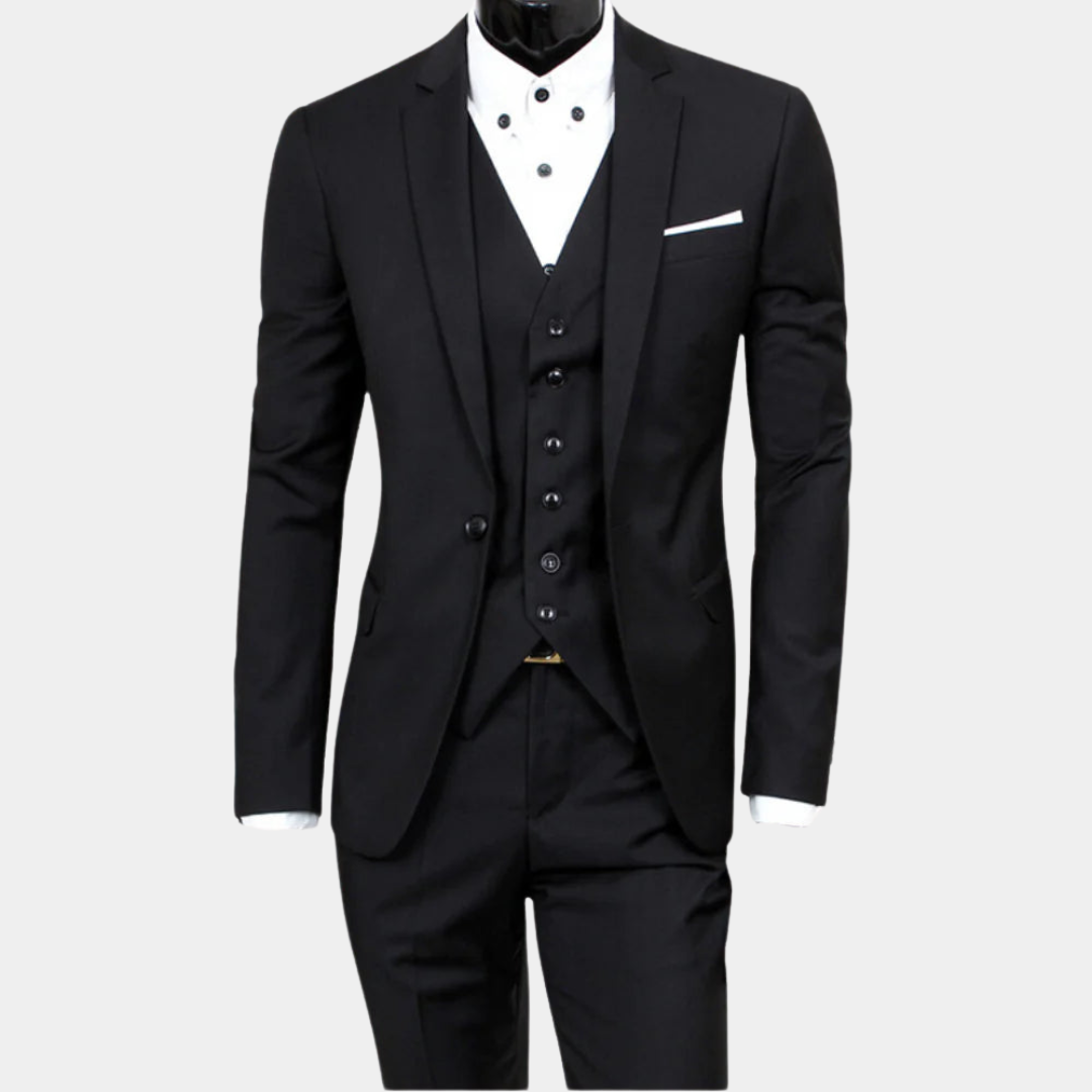 R&B | Herren Business Anzug 3-teilig – Sakko, Weste & Hose