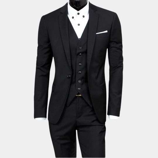 R&B | Herren Business Anzug 3-teilig – Sakko, Weste & Hose