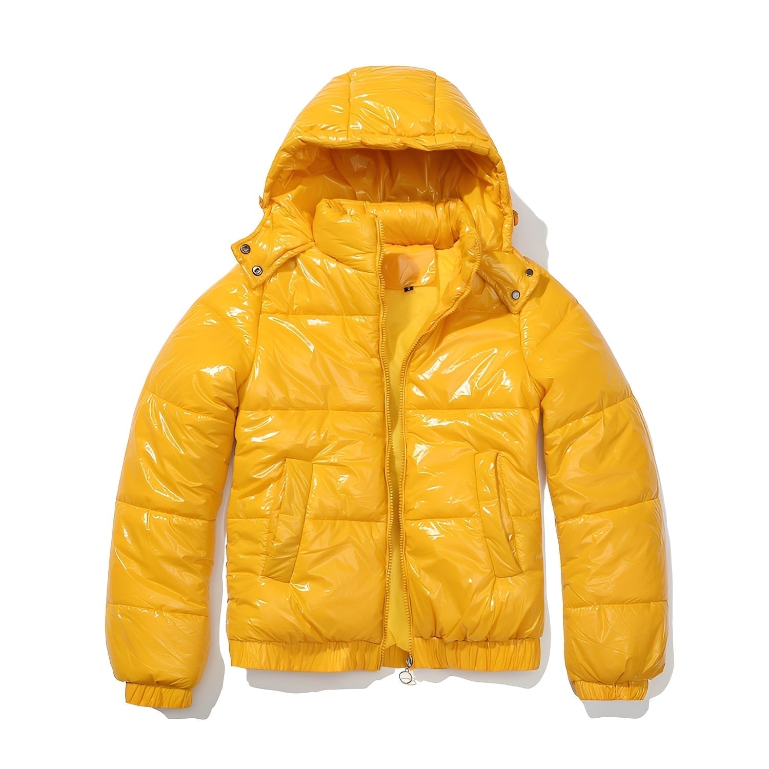 R&B | Elegante, glanzvolle Damenjacke mit Kapuze