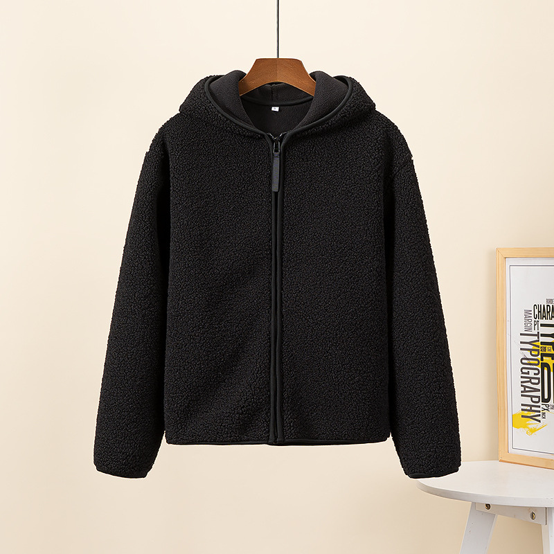 R&B | Kapuzenjacke mit Reißverschluss und Weichem Sherpa Stoff, Fleece Weste