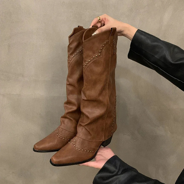 Knöchelstiefel Cowboy Stiefel Damen