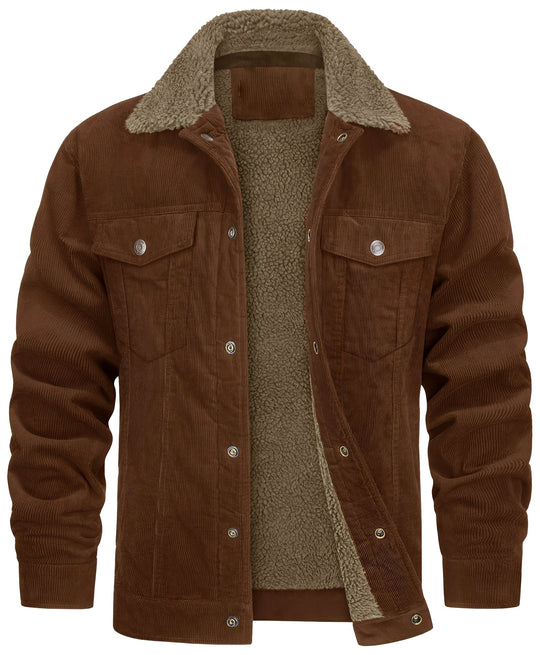 R&B | klassische Cord-Plüschjacke für Männer
