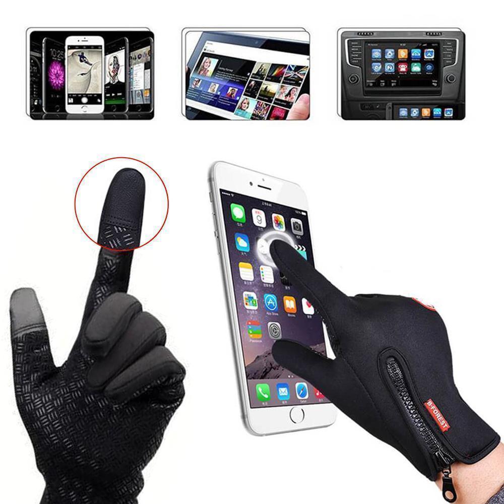 R&B - Winddichte Touchscreens Thermohandschuhe, (2er-Pack)