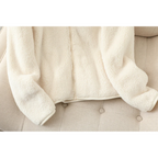 R&B | Weiche Sherpa Zip Up Hohe Kragenjacke, Fleeceweste