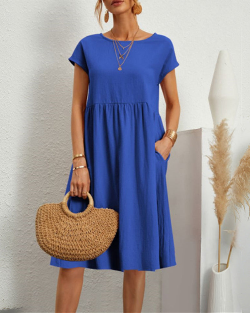 R&B Kleid mit Rundhalsausschnitt