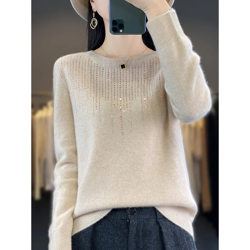R&B | Sweatshirt - Weicher Strickpullover mit funkelnden Details