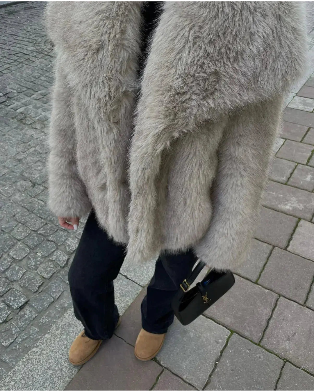 R&B | Fur Coat Damen Reguläre Passform Belle Couture Fp 22 Essentielle Eleganz