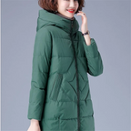 R&B | Elegante unifarbene gerippte gesteppte Jacke mit Reißverschluss ideal für Herbst/Winter