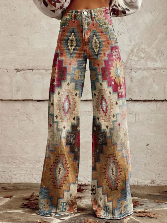 R&B | Bedruckte Weite Hose
