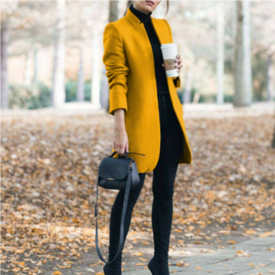 R&B | Damen Stehkragen Wintermantel mit Zeitlosem Design