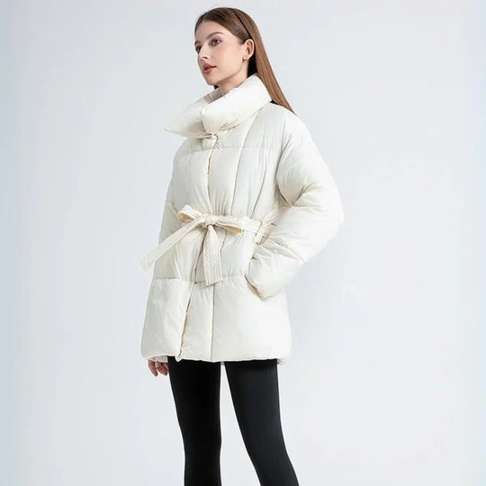 R&B | Warme Pufferjacke mit Gürtel Leicht und Stilvoll Perfekt für Kalte Tage