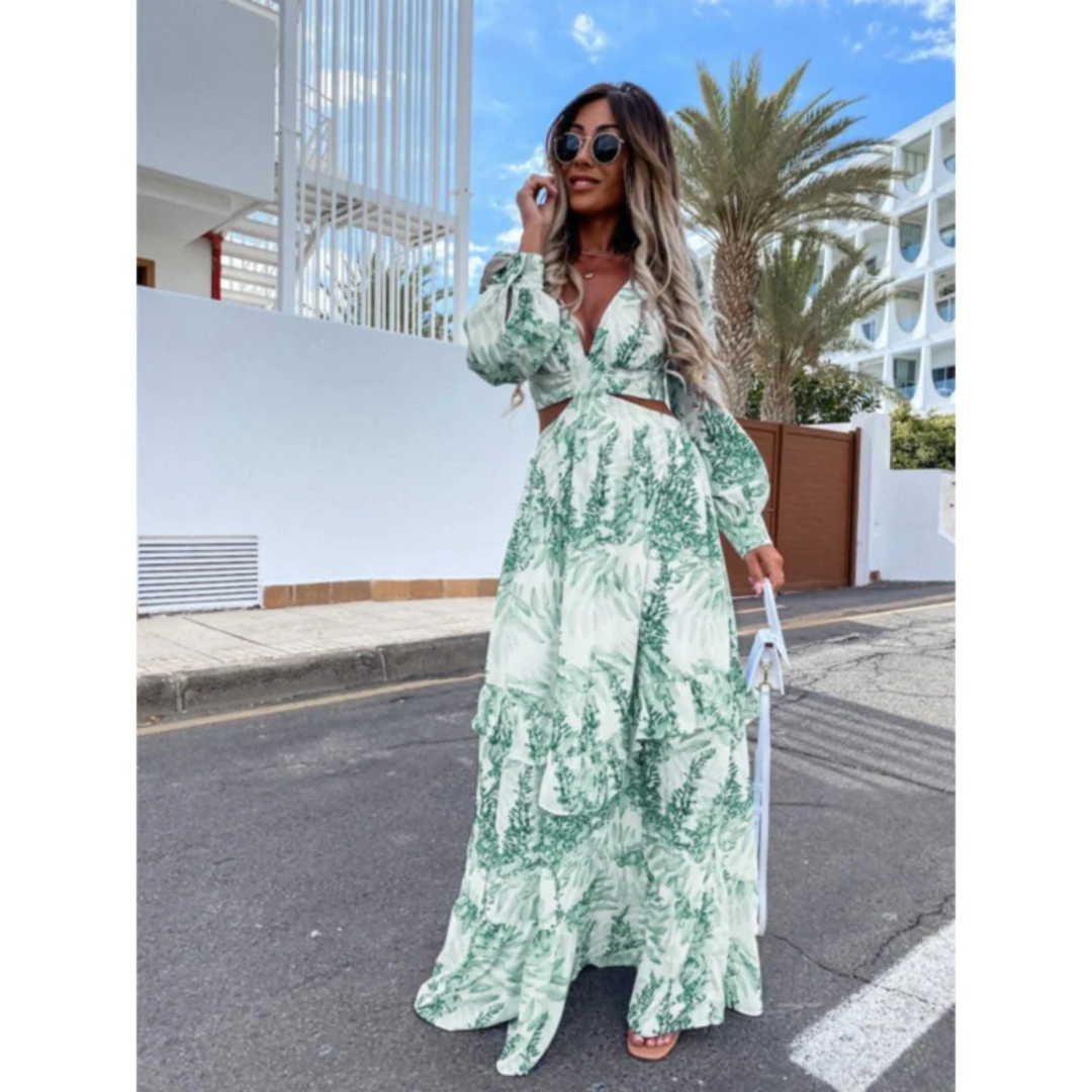 R&B | Cut Out Maxikleid mit Mutigem Design für Damen