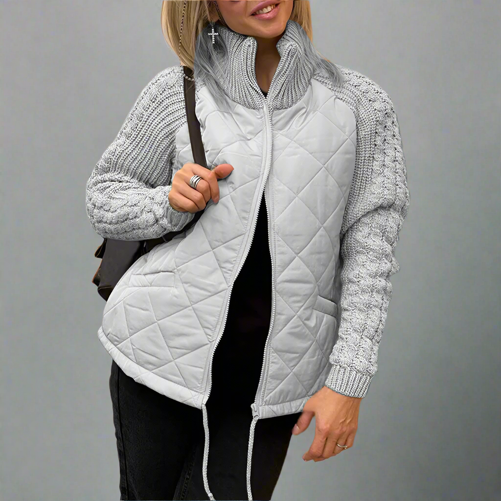 R&B | Jacket mit Gestrickten Ärmeln für Den Herbst