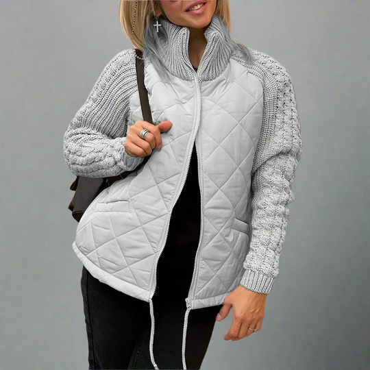 R&B | Jacket mit Gestrickten Ärmeln für Den Herbst
