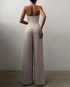 R&B | Damen Eleganter Fließender Jumpsuit mit Spaghettibändern für Festliche Anlässe
