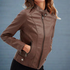 Stilvolle Damen-jacke mit Reißverschlusstaschen