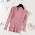 R&B | Pullover - Slim-Fit Rippstrick V-Ausschnitt Pullover