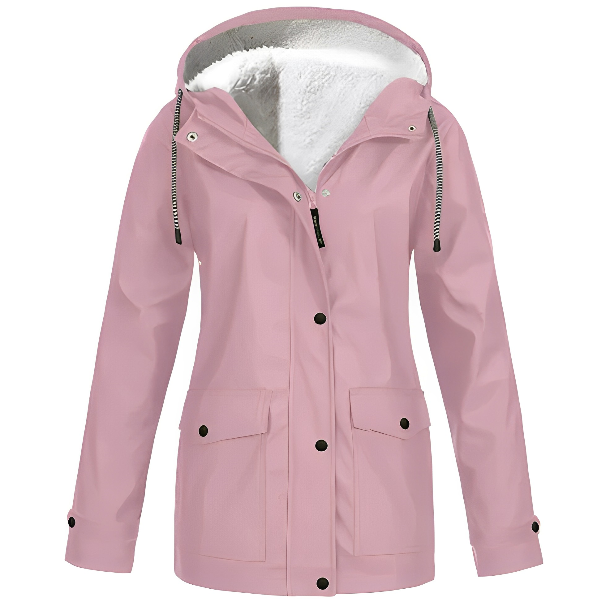 R&B | Outdoor-Haubenmantel mit Fleece-Futter für Damen