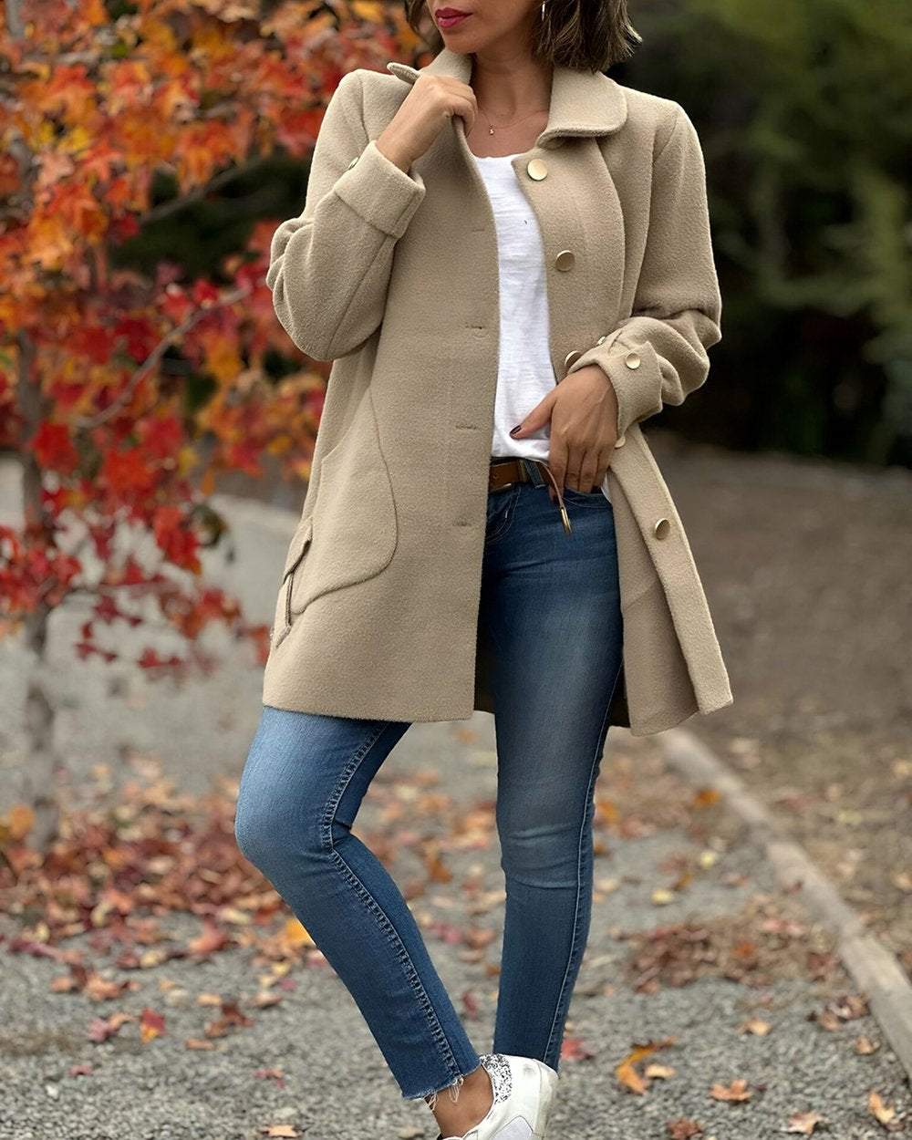 R&B | elegante Jacke mit stilvollem seitlichem Knotendetail