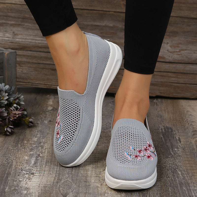 Gestickte lässige Mesh-Schuhe R&B