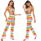 Damen luftige gehäkelte Strandhose R&B
