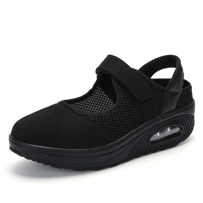Damen Bequeme Mary Janes mit atmungsaktivem Netzmaterial R&B