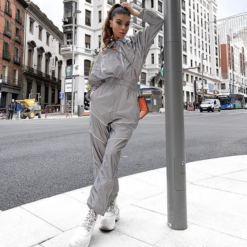 Damen Sportliche Jogginghose im modernen Schnitt mit kontrastierenden Nähten R&B