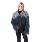 Damen Extravagante Kunstpelzjacke mit federleichtem Design und modischem Schnitt R&B