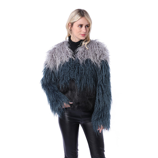 Damen Extravagante Kunstpelzjacke mit federleichtem Design und modischem Schnitt R&B