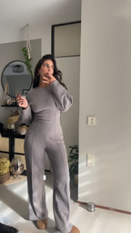 R&B | Bequemes Damen Pullover Satz mit Weiten Hosen