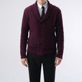 Herren modische Strickjacke mit doppelter Knopfleiste und seitlichen Reißverschlusstaschen R&B