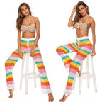 Damen luftige gehäkelte Strandhose R&B
