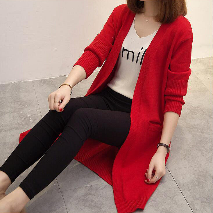 Damen Strickcardigan mit modischem V-Ausschnitt und lässiger Passform R&B