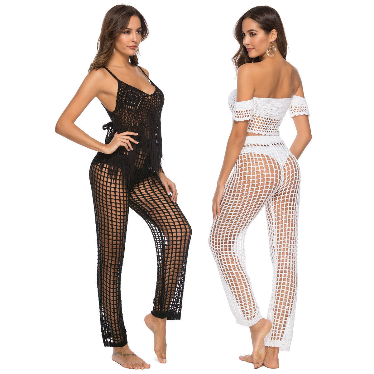 Damen eleganter Häkel-Strandsarong R&B