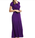 Damen Maxikleid mit verstellbarem Taillenzug und schimmerndem Obermaterial R&B