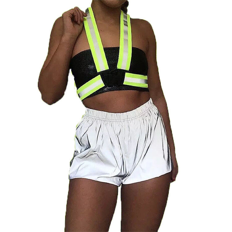 Damen Sportliche Reflektor Shorts R&B