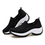Damen Atmungsaktive Slip-On Sportschuhe mit elastischem Obermaterial und rutschfester Sohle