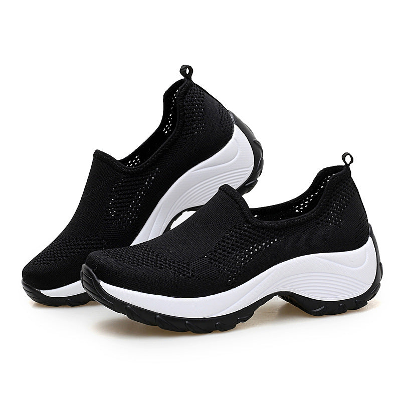 Damen Atmungsaktive Slip-On Sportschuhe mit elastischem Obermaterial und rutschfester Sohle